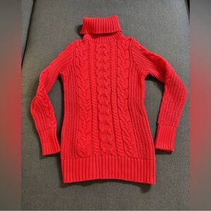 Gap XS red cable knit 100% cotton sweater